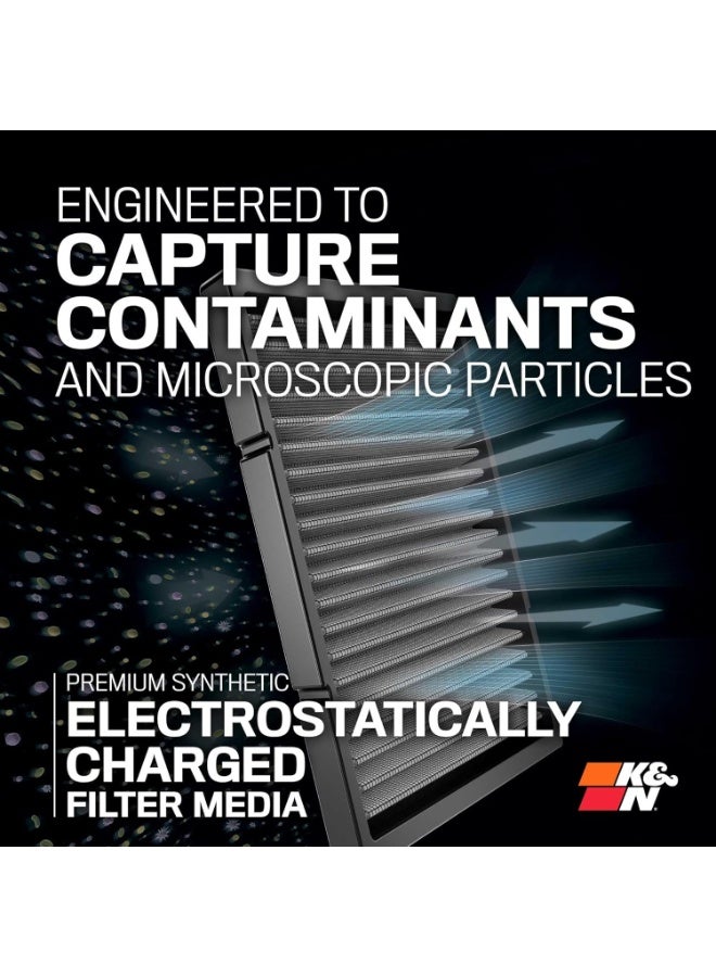 K&N LIFETIME Cabin Air Filter: Premium, Washable, Clean Air for your Cabin: Compatible with 2014-2020 Chervolet/Cadillac/GMC: Silverado, Sierra , Subruban, Tahoe , VF2044 - Image 3