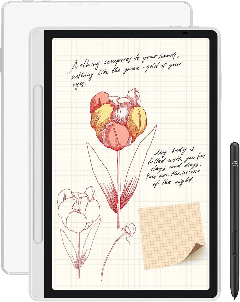 دفتر ملاحظات XPPen Magic Note Pad بشاشة ملونة بحجم 10.9 بوصة، معدل تحديث 90 هرتز، 16.7 مليون لون، يدعم 16 مستوى من ضغط القلم، مثالي لتدوين الملاحظات الفورية، القراءة، وتعليقات على المستندات. - Image 1