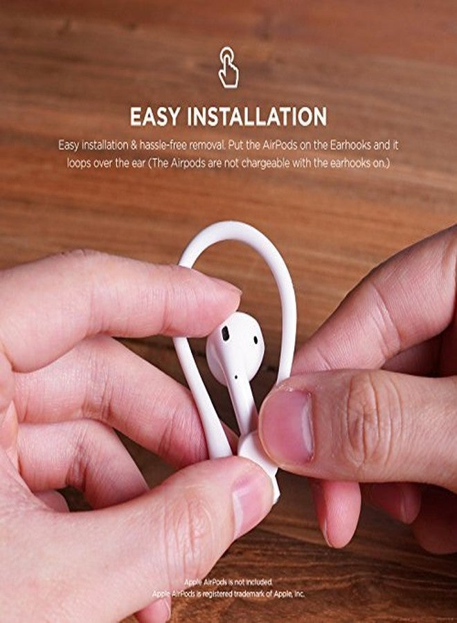 elago Ear Hooks Designed for AirPods Pro & 3, 2, 1, Anti-Slip Earbud Accessories, Comfortable Fit, Ergonomic Design, Durable TPU Construction, Perfect for Exercising [White] - Image 5