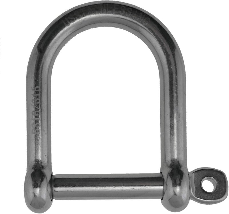 US Stainless Stainless Steel 316 Wide D Shackle - Image 1