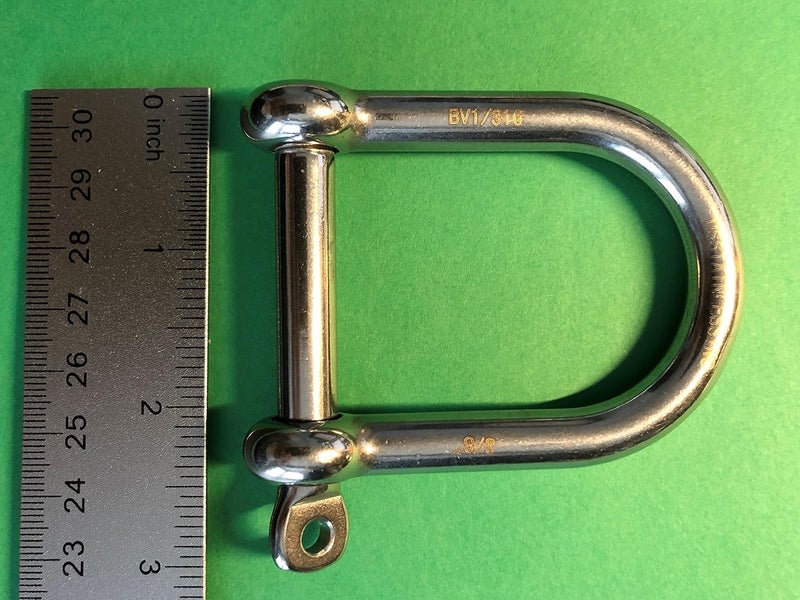 US Stainless Stainless Steel 316 Wide D Shackle - Image 2
