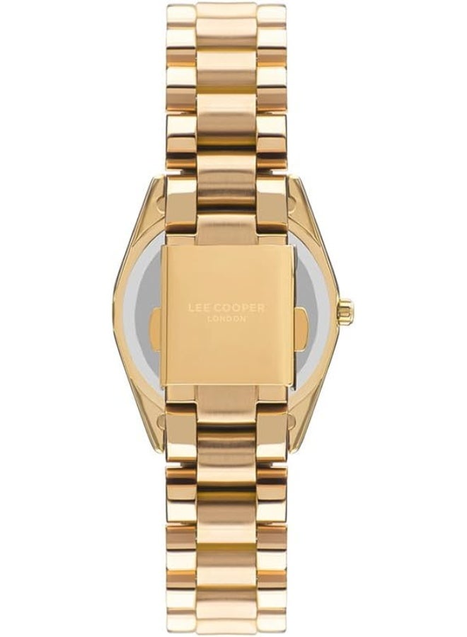 Lee Cooper ساعة لي كوبر النسائية بحركة كوارتز وشاشة تناظرية وحزام معدني - LC07478.220، فضية - Image 5