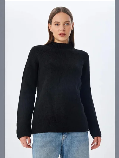 MixRay Mixray Thick Knit Half Turtleneck Sweater