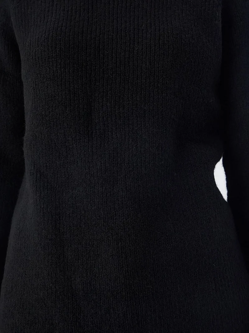 Mixray Black Mixray Knit Half Turtleneck Sweater for Women | Best Price UAE