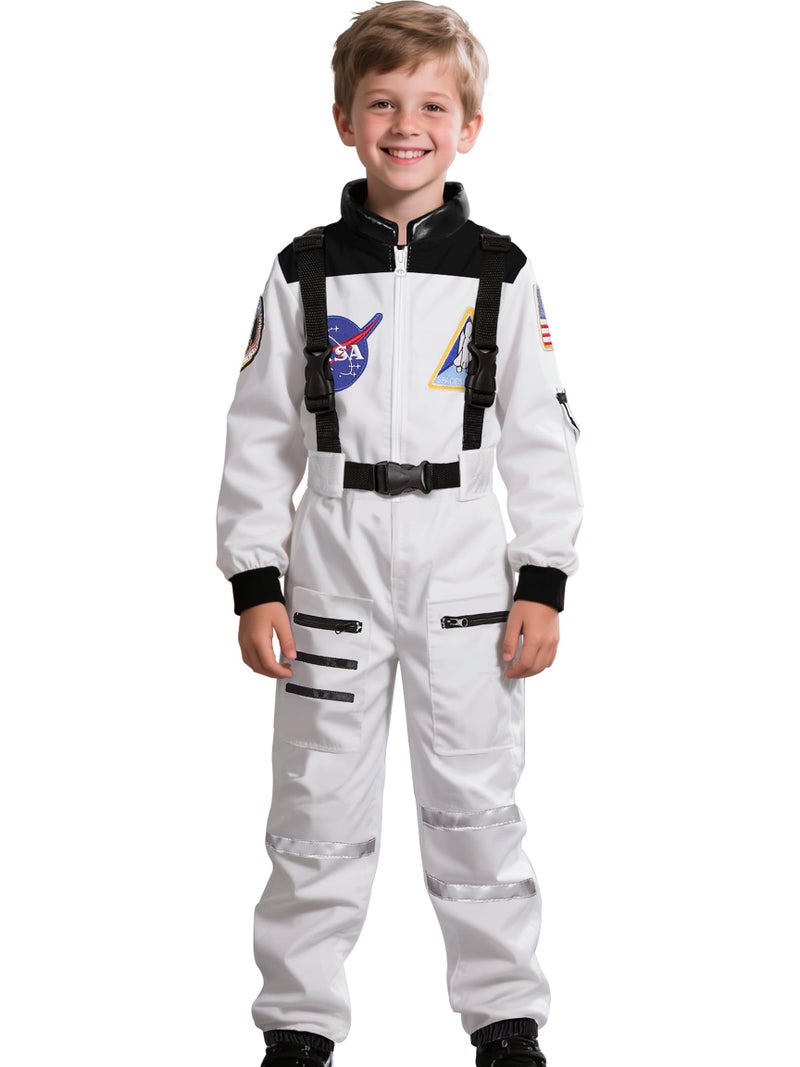 Cuteshower Kids Astronaut Costume for Boys Girls Space Jumpsuit Halloween 34Years - Image 2