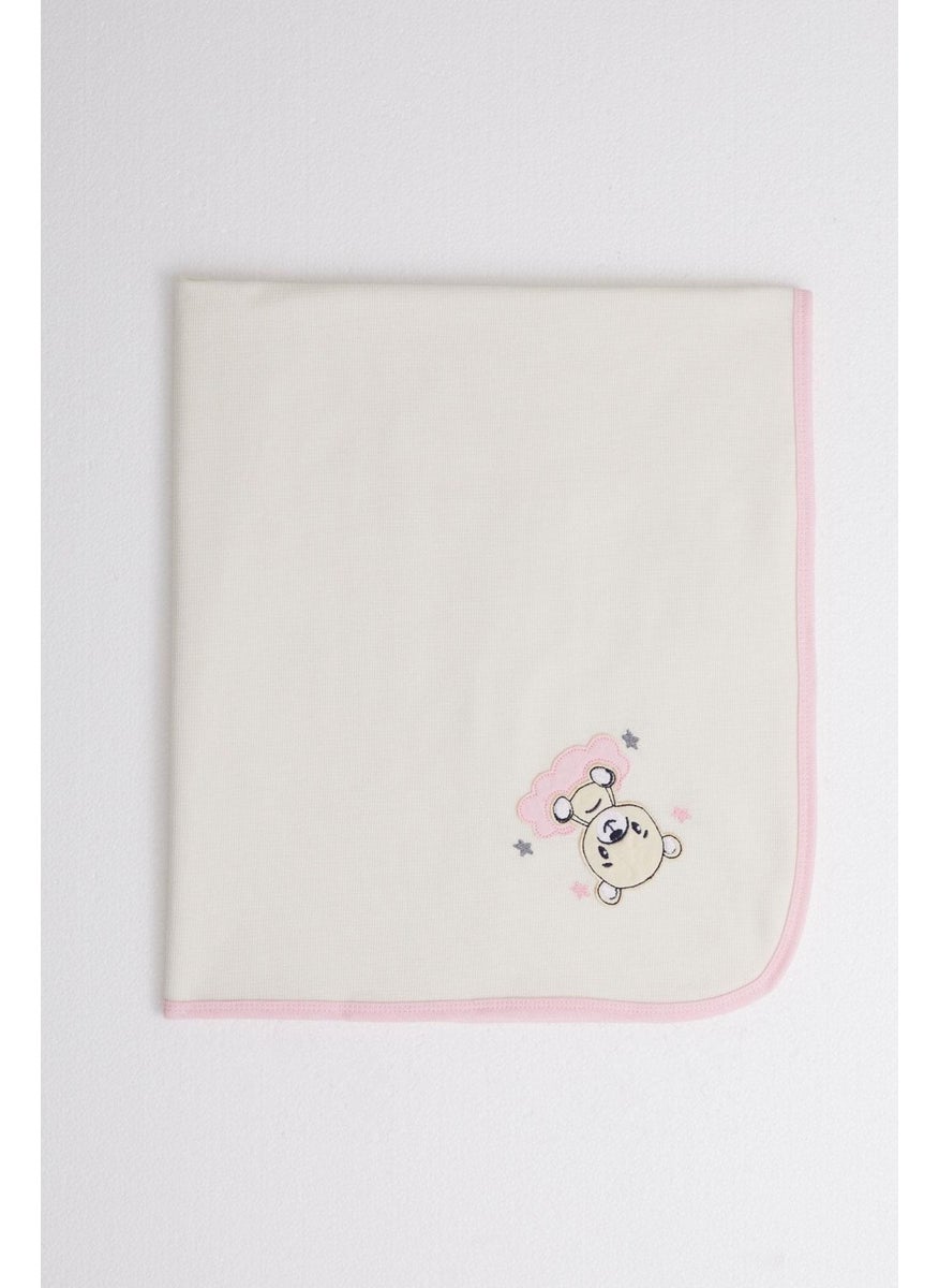 Breeze Newborn Baby Blanket Cute Baby Bear Printed Standard, Cream  - Image 2