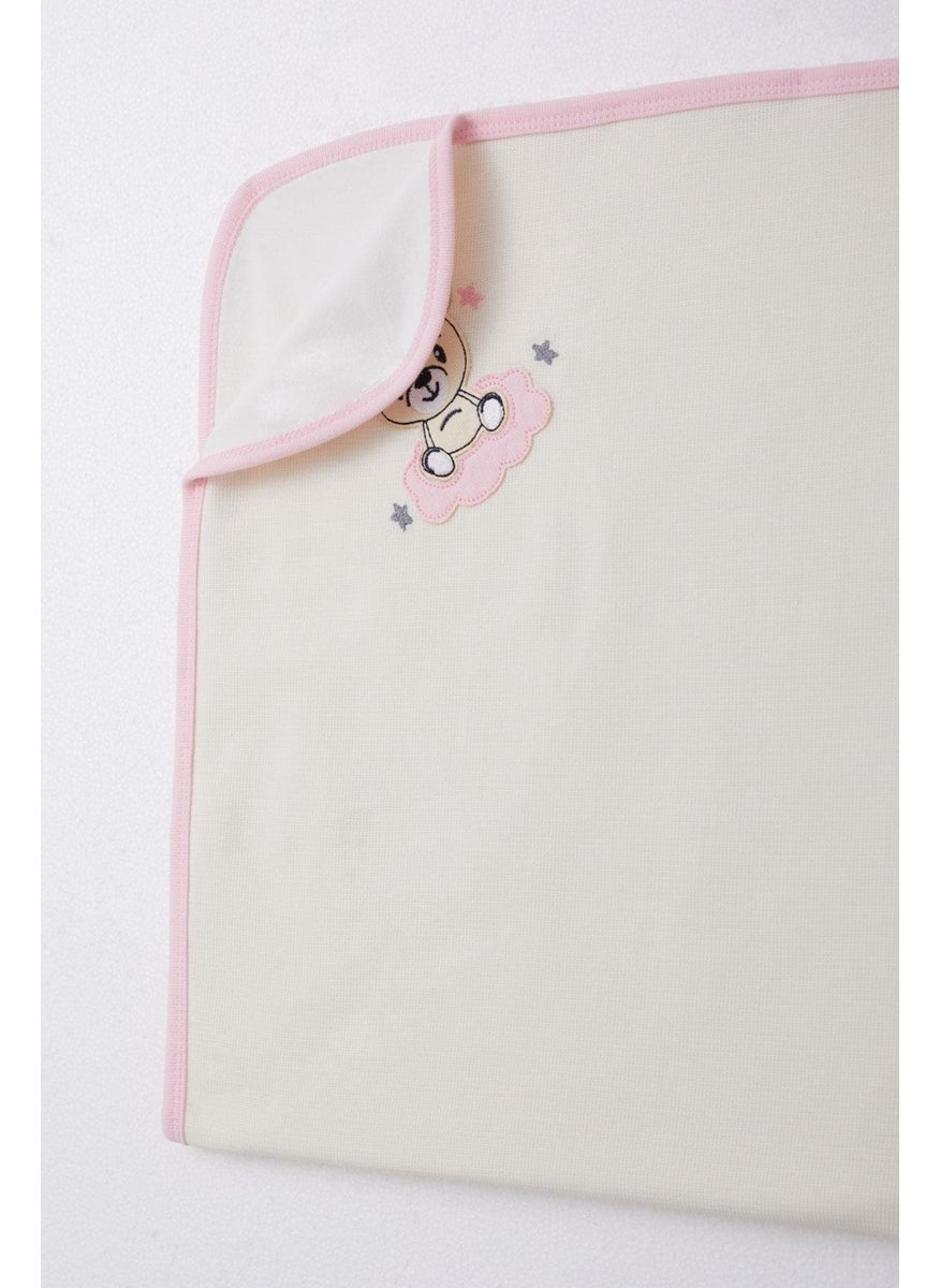 Breeze Newborn Baby Blanket Cute Baby Bear Printed Standard, Cream  - Image 3
