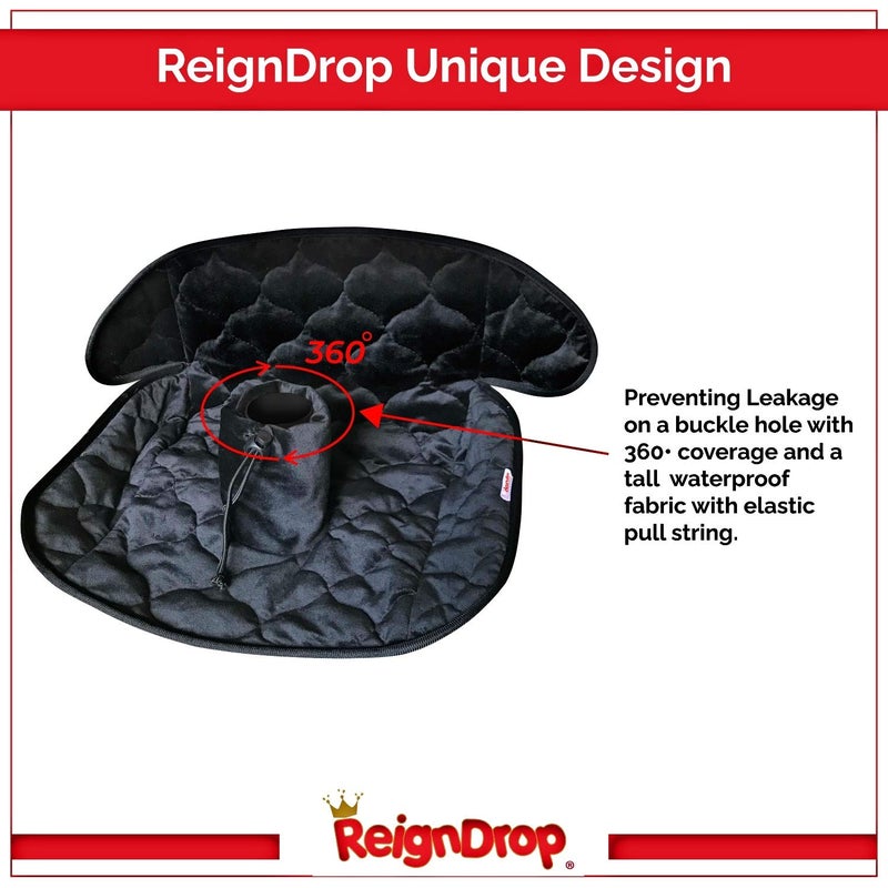 ReignDrop وسادة حماية مقعد السيارة من رين دروب للأطفال وتدريب الأطفال على استخدام المرحاض - وسادة مقاومة للماء لمقعد السيارة - بطانة قابلة لإعادة الاستخدام - سطح مخملي ناعم - ظهر غير قابل للانزلاق - مع حقيبة غسيل - قابلة للغسل في الغسالة - Image 3