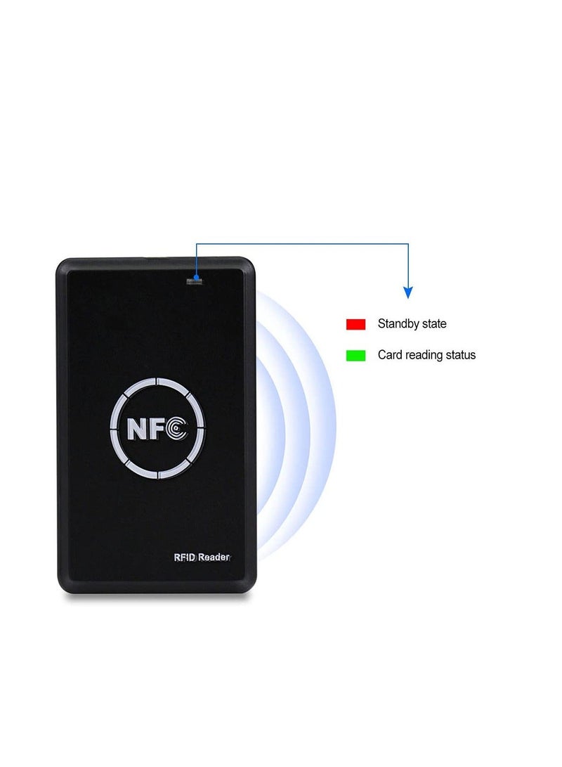 Smart Access Control Card Copier with 5 Writable Key Fobs Cards, RFID Reader Writer, 125KHz Card Duplicator, 13.56MHz Encrypted Card Decoder, NFC Tag Replicator,  Contactless Smart ID Card - Image 5