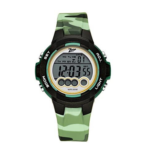Zoop Camouflage Digital Watch with Digital Dial & Green Strap for Boys Kids, from House of Titan - NR16019PP01 - Image 1