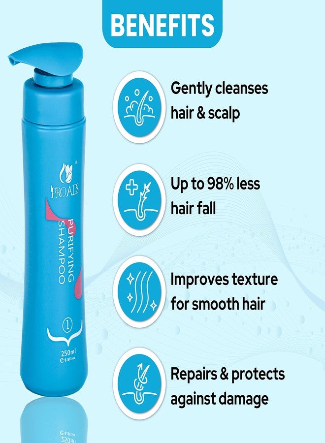 PRO ADS PROADS® Professional Purifying Shampoo No.1, Deep Cleansing | Pre-Treatment Cleansing Shampoo | Best Clarifying Shampoo | Removes All Impurities | In-Salon Treatment | Unisex | 250ml - Image 2