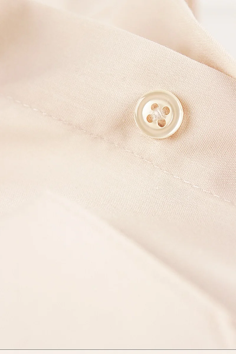 فاريتا Men's Cream Color Classic Cut Long Sleeve One Pocket Shirt