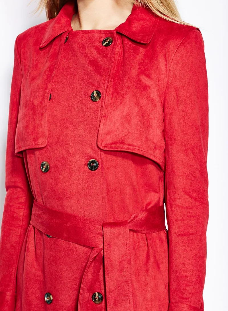 lavish alice Fringe Hem Trench Coat