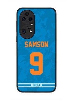 Stylizedd Rugged Black Edge Case for Huawei P50 Pro, Slim fit Soft Case Flexible Rubber Edges Thin Cover - Player Name - Sanju Samson, Jersey Number- 9  - Image 1