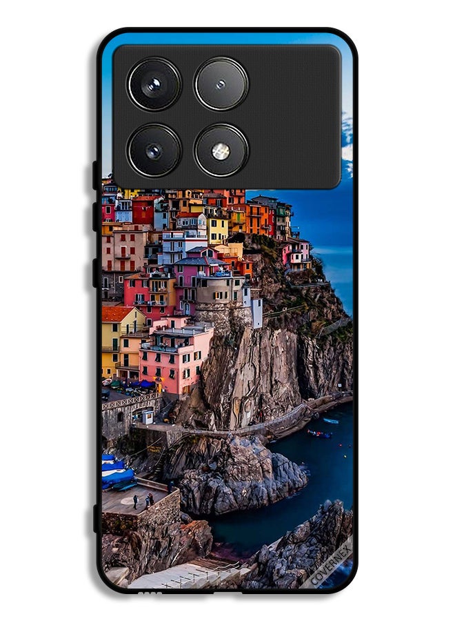 Covernex Xiaomi Redmi K70 Pro Protective Case Cover Colorful Houses On The Sea - Image 1