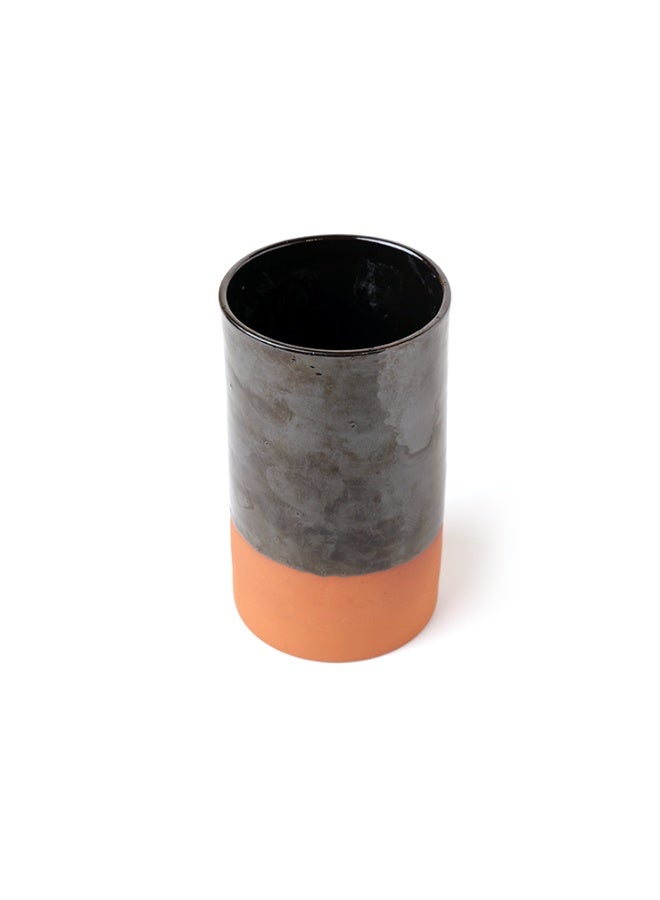 ARK Dirtique Handcrafted Clay Beer Glass | Black Glazed Terracotta Glass | Eco-Friendly | Natural Cooling Clay Glass for Beer & Mocktails | Durable, Leak-Proof & Chemical-Free | 450 ml - Image 3