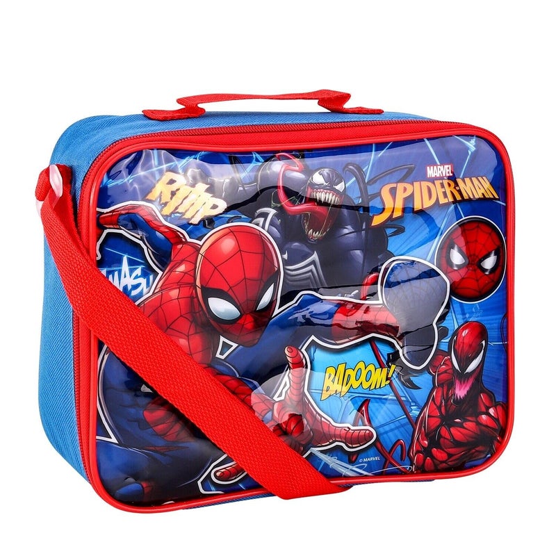 TDL Spiderman Lunch Bag Thermal Insulated Lunch Box Superhero Marvel SpiderMan Back to School Sandwhich Box with Carry Handle  Side Pocket
