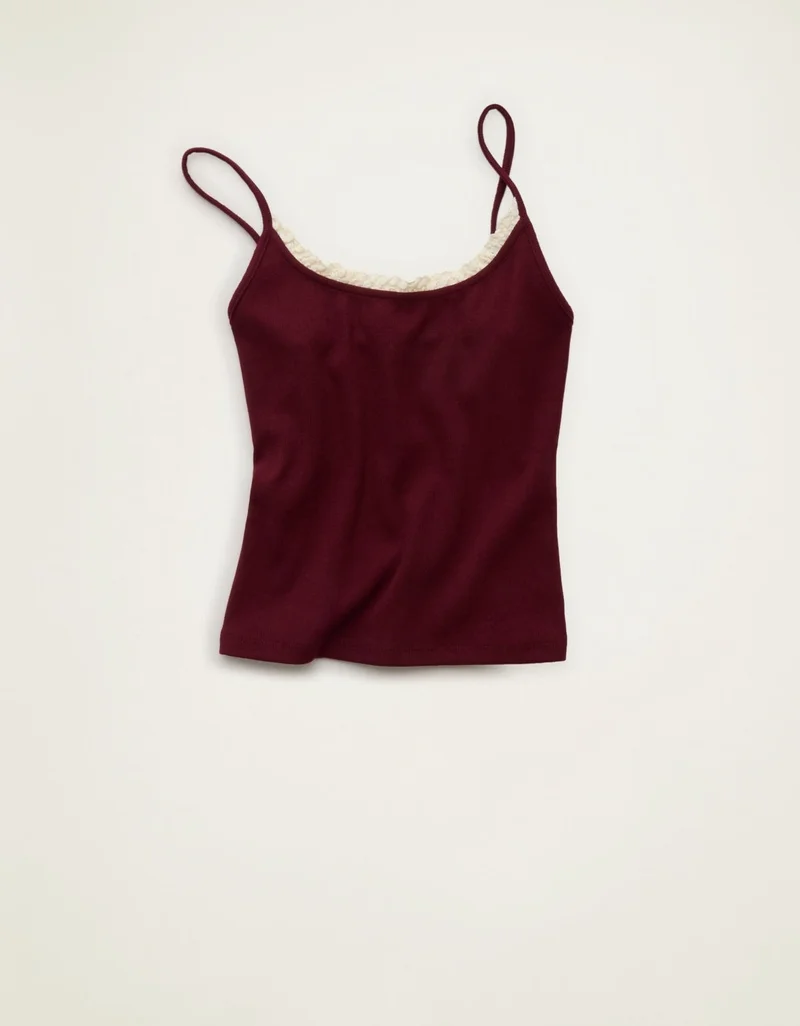 American Eagle  AE Lace Trim Cami for Women | Best Price UAE