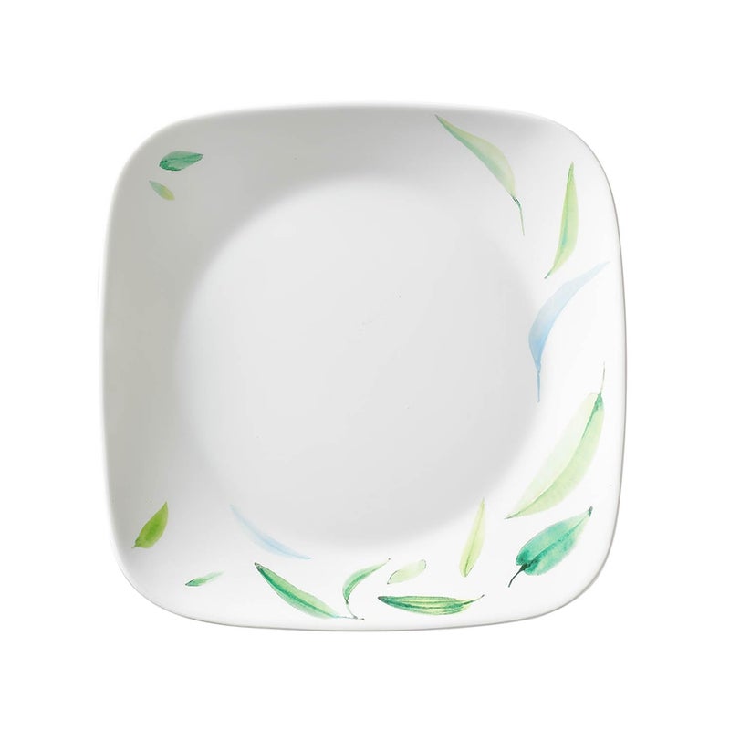 SKOODLE Corelle Asia Square Round Collection Dancing Leaves 22.9 cm Square Round Medium Plate Pack of 6 - Image 4
