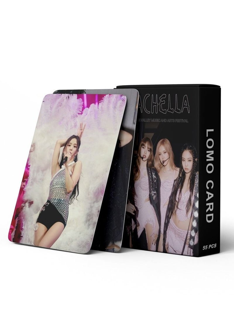 NIBEMINENT 55-Piece Blackpink Coachella Music Festival week 2 Lomo Card - Image 5