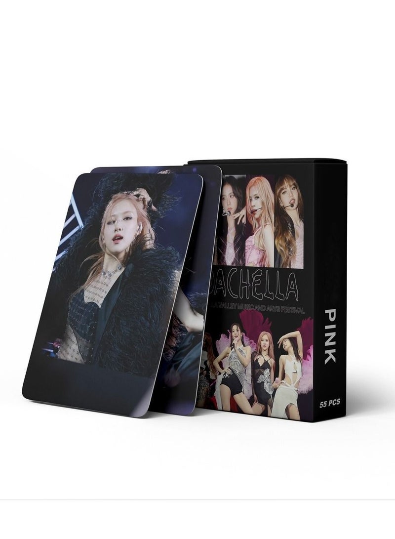 NIBEMINENT 55-Piece Blackpink Coachella Music Festival week 2 Lomo Card - Image 2
