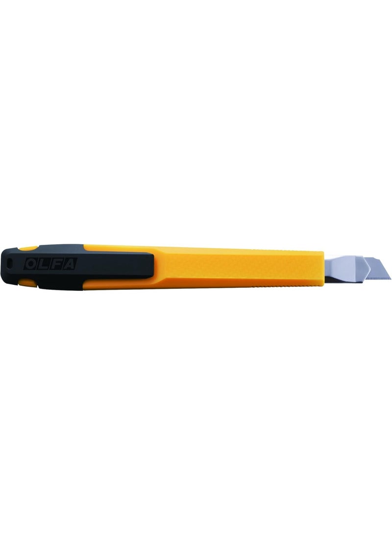 OLFA A-1 9mm Precision Utility Knife – Auto-Lock Snap-Off Cutter with Stainless Steel Blade Channel & Pocket Clip - Image 3