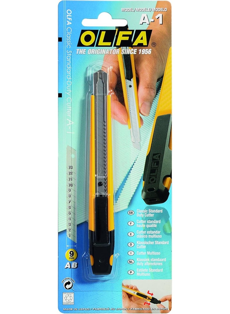 OLFA A-1 9mm Precision Utility Knife – Auto-Lock Snap-Off Cutter with Stainless Steel Blade Channel & Pocket Clip - Image 5