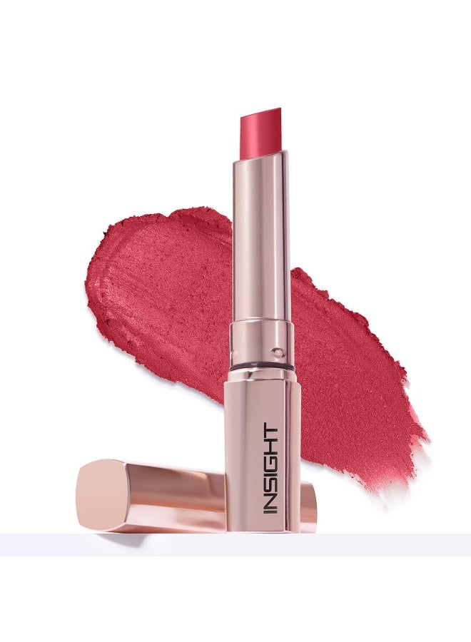 INSIGHT Mousse Matte Lipstick - Strawberry Frosting (4g) | Highly Pigmented | 12+ Hrs Long Stay | Lightweight Velvet Texture | Hydrating Formula with Ceramides & Argan Oil | Waterproof & Transferproof - Image 1