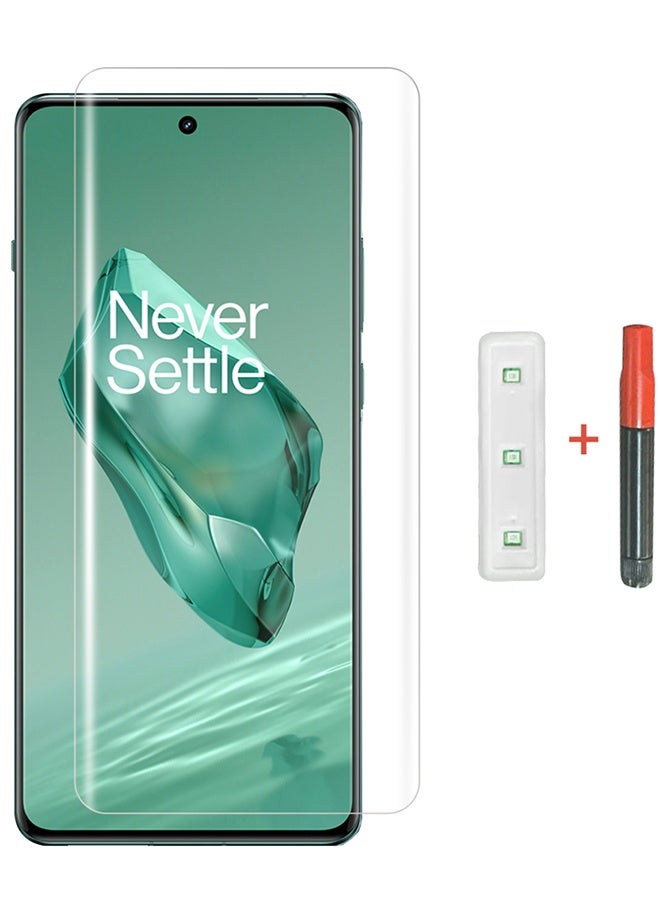 دوسالا واقي شاشة ون بلس 12 بصلابة 9H مقاوم للخدش عالي الدقة فيلم زجاجي مقسى واقي شاشة مقوس شريط UV لفيلم الزجاج المقسى UV - Image 1