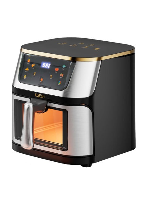Air Fryer, 12L Super Large Capacity, Touch Screen Smart Air Fryer, Light Oil And Low Fat, Suitable For Family Dinners, Friends Gatherings And Other Occasions, Stainless Steel Body, 1500W