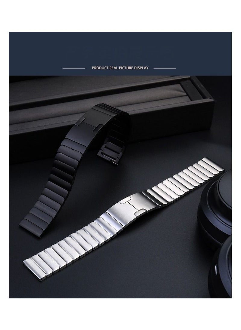 ووتش - حزام فضي من التيتانيوم لساعة هواوي GT2 Pro - GT3 46 2022 -GT2 46 - GT2E 22mm Stainless Stee - Image 1