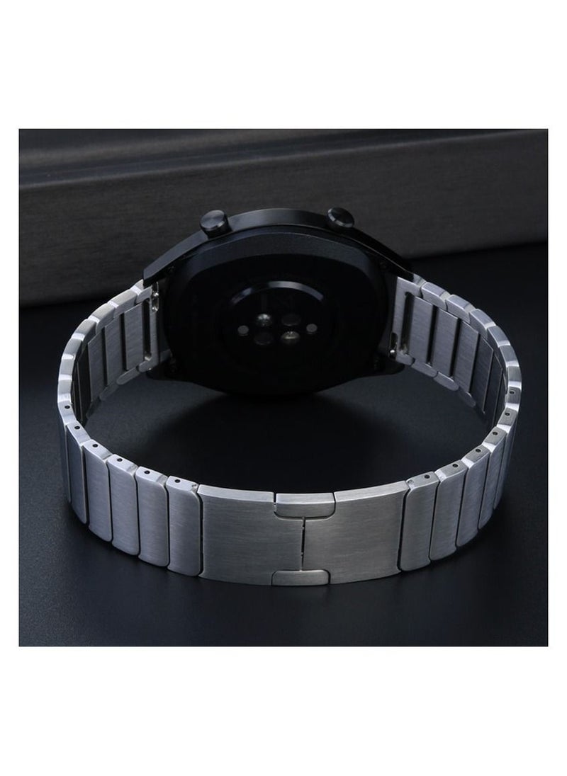 ووتش - حزام فضي من التيتانيوم لساعة هواوي GT2 Pro - GT3 46 2022 -GT2 46 - GT2E 22mm Stainless Stee - Image 1