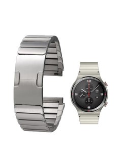 Watch Titanium Silver Strap For Huawei Watch GT2 Pro - GT3 46 2022 -GT2 46 - GT2E 22mm Stainless Stee  - Image 1