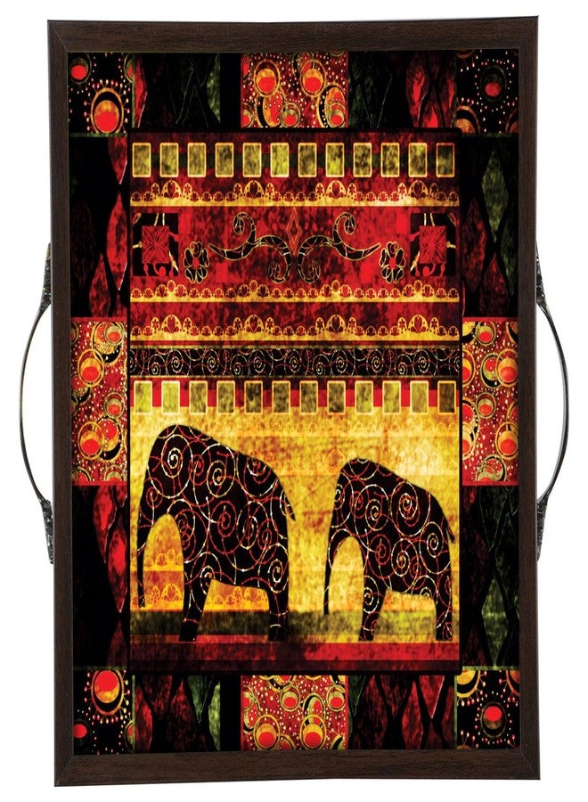 Paper Plane Design Premium Wooden Serving Tray for Home and Office Design: 020 : Size: (14 x 14) Inch - Image 1