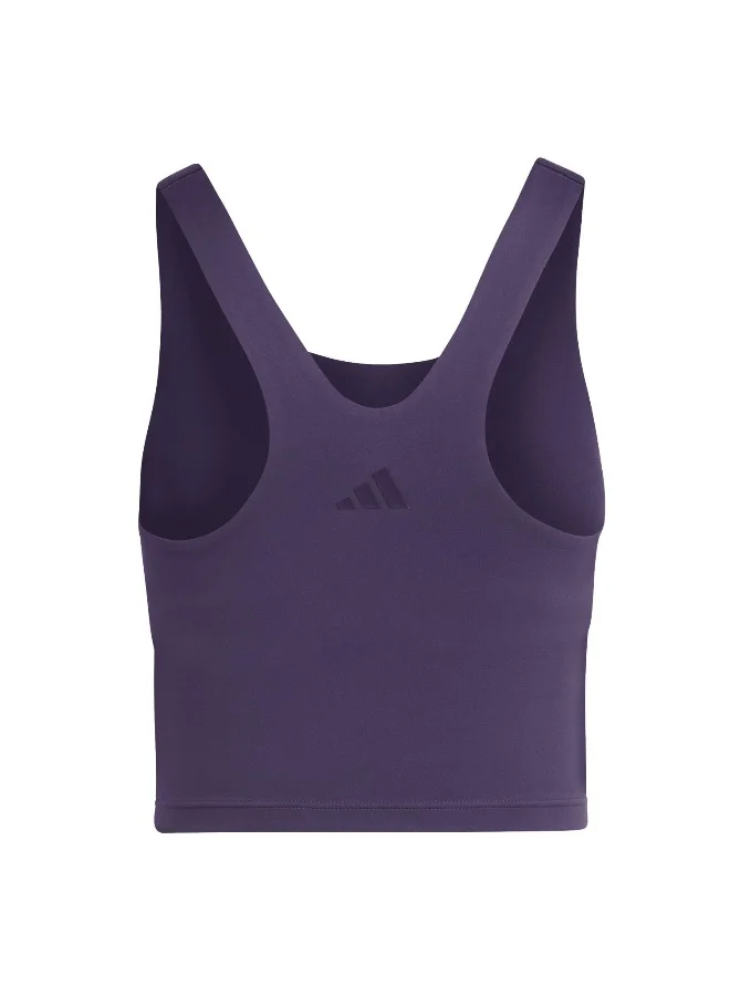 adidas Adidas All Me Ms Tank Purple Workout Bra - Medium Support Bra For Women