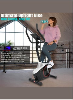 Sky Land Upright Magnetic Exercise Bike | Home Gym Cardio Cycling Machine | 8-Level Resistance, 5Kg 2-Way Flywheel, Digital Display & Pulse Sensors, Adjustable Seat, FitShow App – EM-1570  - Image 5
