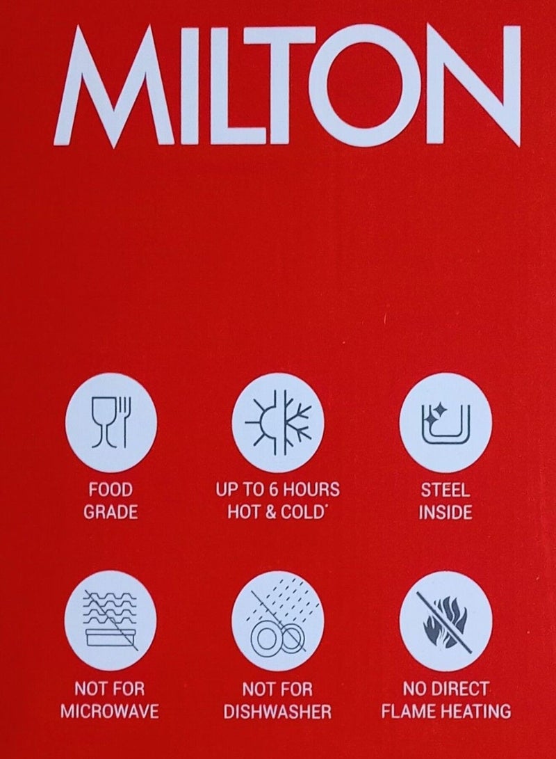 ميلتون طقم حافظات طعام حرارية من الخزف المعزول – 4 قطع بسعات مختلفة (500/1000/1500/2500 مل) تصميم أنيق بلون ابيض مع لمسات ذهبية | من الداخل ستانلس ستيل مقاوم للصدأ مثالي لحفظ حرارة الطعام – شوربة، سلطات، أطباق ساخنة – ومثالي للتقديم الأنيق على المائدة. اختيار مثالي كهدية راقية للأمهات في المناسبات والعطلات - Image 5