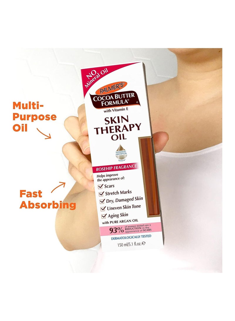 Palmer's Cocoa Butter Formula Skin Therapy Moisturizing Body Oil-Vitamin E-Rosehip Fragrance-Improve scars,stretch marks,dry,damaged skin,uneven tone,ageing skin-Mineral Oil,Paraben Free-60ML