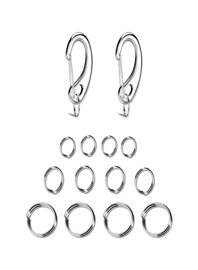 Divoti Pet Tag Quick Clip/Sping-Load Hook Combo for Pet ID Tags - 2 Standard w/Pack of Split Rings - Image 1
