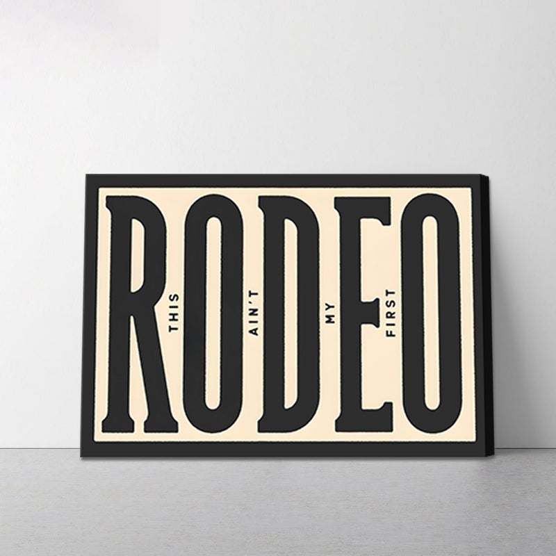 QIYFFBN Framed Western Wall Art Vintage Southwestern Canvas Wall Decor This Ain't My First Rodeo Wall Art Southwestern Country Ranch Poster Trendy Modern Cowboy Cowgirl Picture Print(12x16in) - Image 2