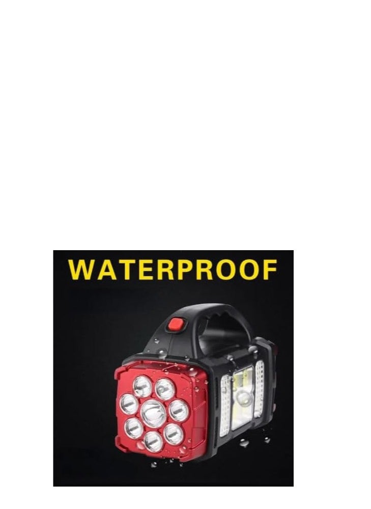Spaceshoop Rechargeable Torch Camping Light with Solar Charger Multi Lamp Hand Lamp Lanterns Electric Torch for Outdoor Hiking or Indoor Power Outages Energy Class  - Image 1