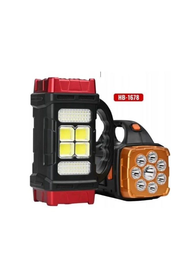 Spaceshoop Rechargeable Torch Camping Light with Solar Charger Multi Lamp Hand Lamp Lanterns Electric Torch for Outdoor Hiking or Indoor Power Outages Energy Class  - Image 2