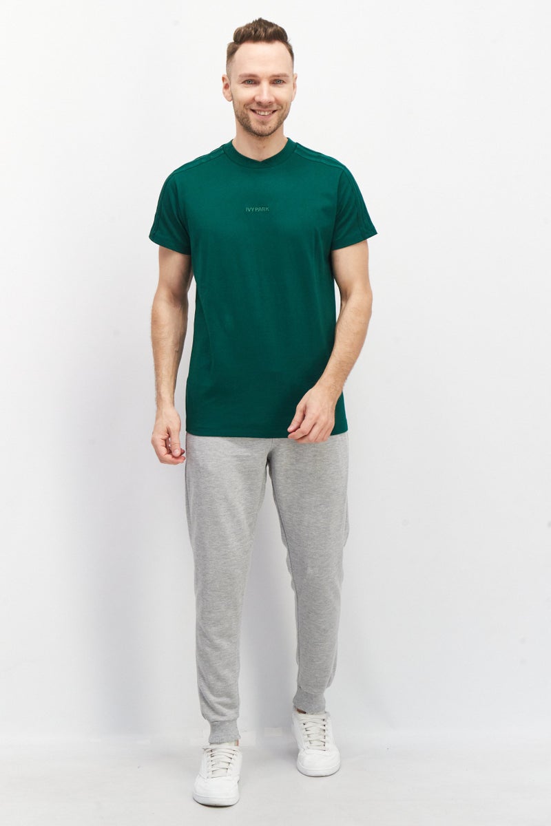 Adidas x Ivy Park Men Sportswear Fit Embroidered T-Shirt, Green - Image 4