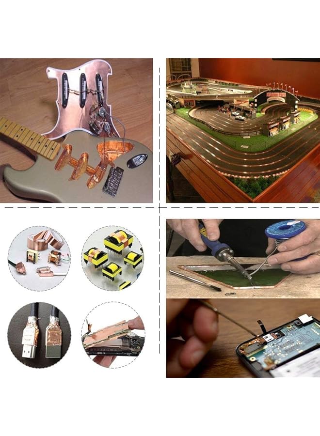 erorex 3Pcs Copper Foil Tape Double Sided Conductive Copper Tape With Adhesive For Emi Shielding Stained Glass Supplies Soldering Electrical Repairs Paper Circuits Grounding 5Mmx 20M - Image 4