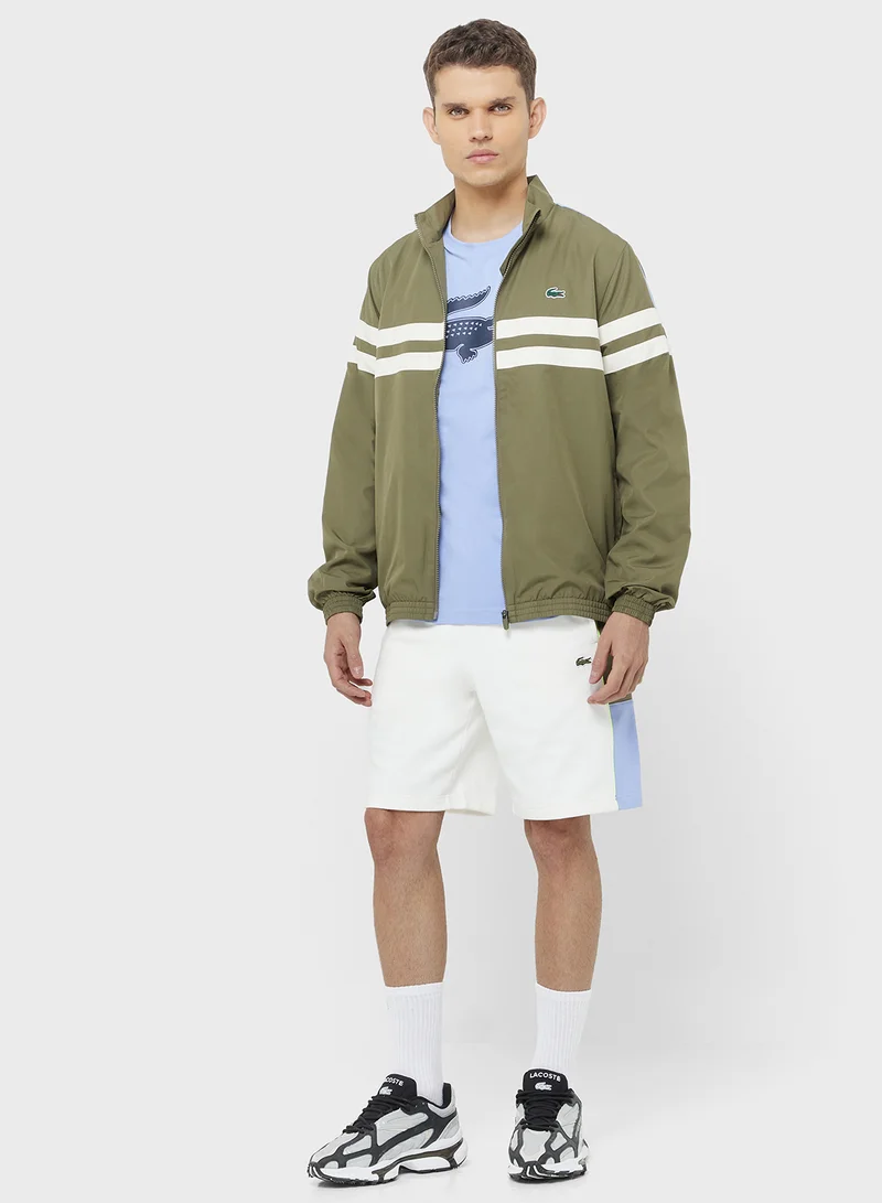 LACOSTE Colorblock Fleece Shorts