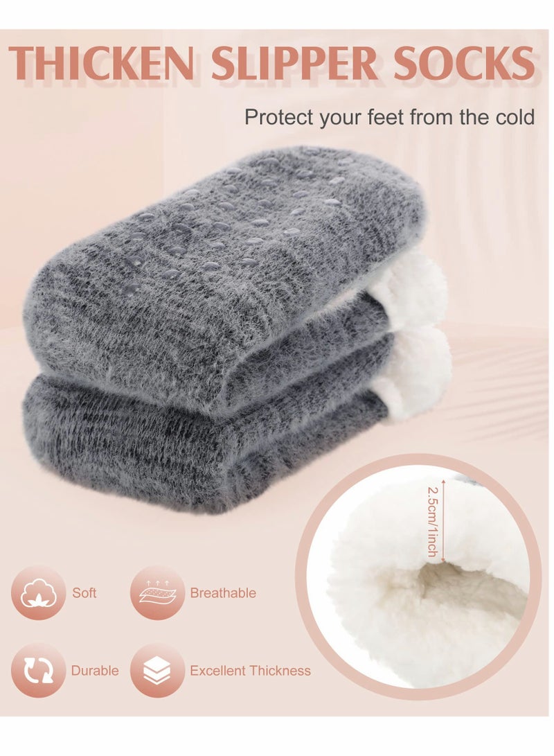 Cozy Fluffy Slipper Socks for Women and Girls - Thick Non-Slip Bed Socks, Perfect Winter Gifts for Cabin Comfort and Warmth. Ideal for Relaxing and Keeping Feet Warm! - Image 3