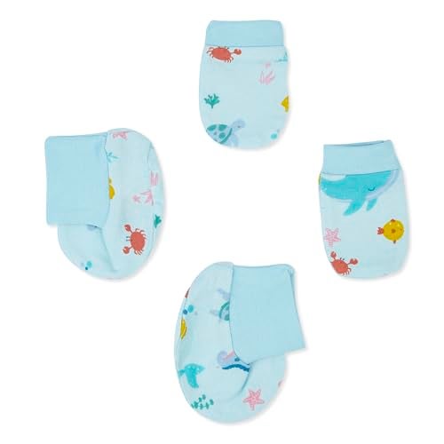 haus & kinder Newborn Gift Set - Pack Of 5, Baby Shower Essentials, Cute Baby Accessories, Unique Baby Shower Presents, Practical Baby Shower Gifts, Luxury Newborn Gift, Vitamin Sea - Blue - Image 4