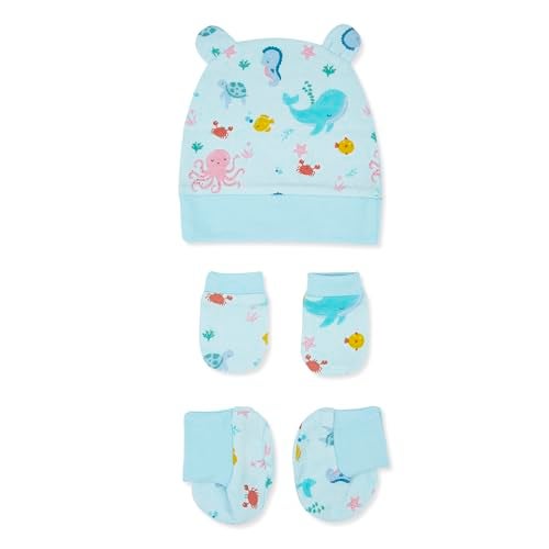 haus & kinder Newborn Gift Set - Pack Of 5, Baby Shower Essentials, Cute Baby Accessories, Unique Baby Shower Presents, Practical Baby Shower Gifts, Luxury Newborn Gift, Vitamin Sea - Blue - Image 5