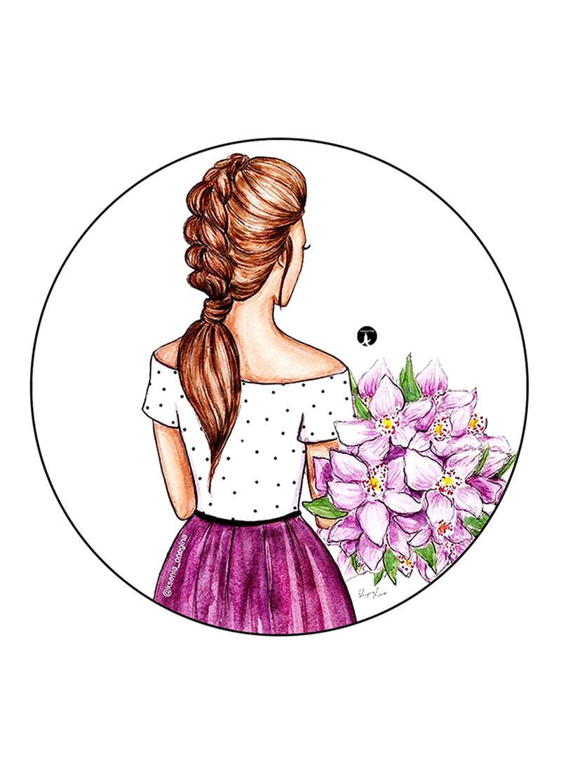 RKN A Girl Printed Mouse Pad Multicolour