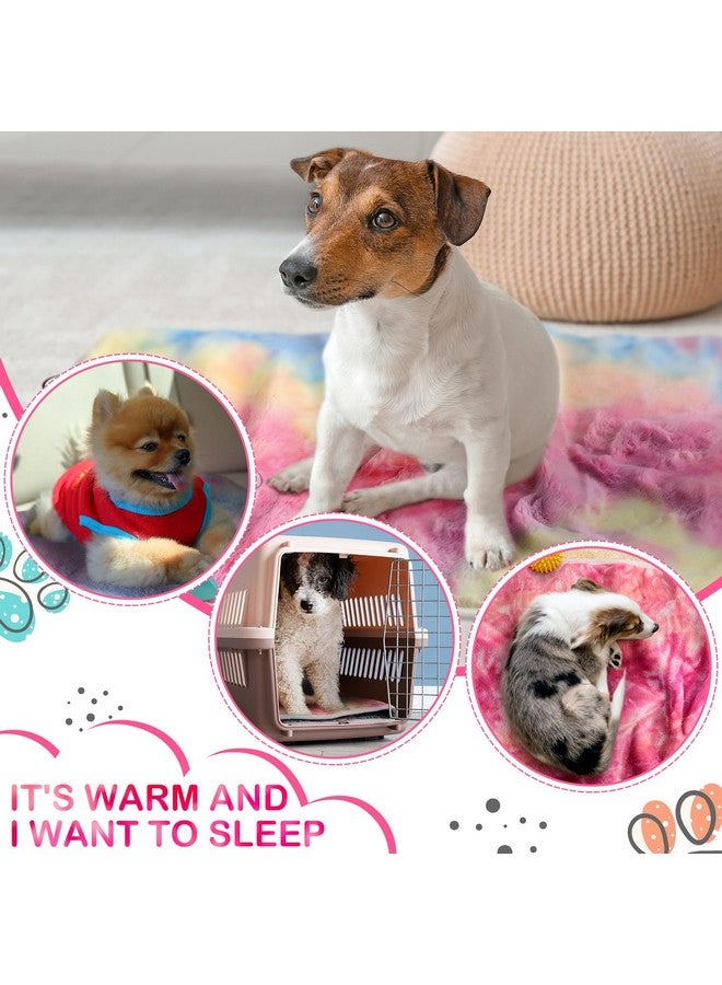 Reginary 4 Pcs Waterproof Guinea Pig Blankets Washable Small Animal Fleece Bedding Absorbent Guinea Pig Cage Liners Reusable Pet Pee Pad Sleep Mat Pad Cover for Hamster Ferret (Tie Dye Pattern,24 x 16 Inch) - Image 5